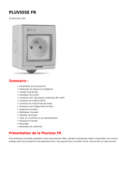 Konyks PLUVIOSE Mode d'emploi
