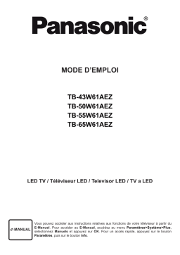 Panasonic TB43W61AEZ Mode d'emploi
