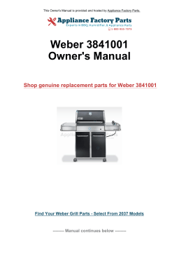 Weber 3841001 Manuel du propriétaire