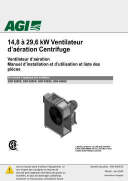 Grain Guard 20-40 HP High Speed Centrifugal Aeration Fan Manuel du propriétaire