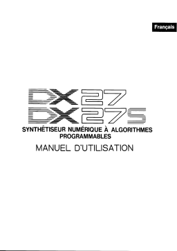 Yamaha DX27 Manuel du propriétaire