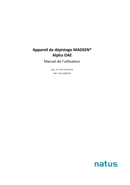 natus Madsen Alpha Mode d'emploi