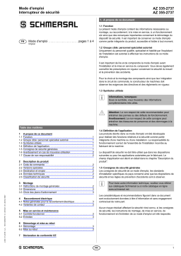 schmersal AZ 335-12ZRK-2737 Mode d'emploi