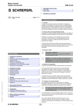 schmersal BNS 36 STG-AS-R Mode d'emploi