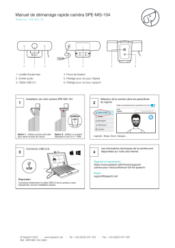 Speechi SPE-MG-104 Guide de démarrage rapide