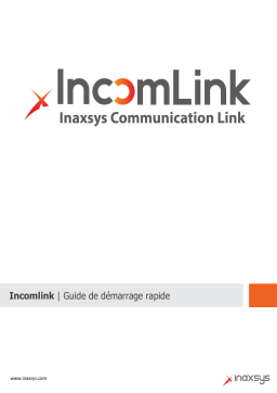 Inaxsys Incomlink Guide de démarrage rapide