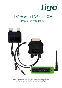 Tigo TS4-A-O, TS4-A-S, TS4-A-M, CCA, TAP Installation manuel