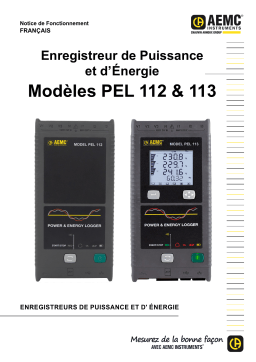 AEMC PEL 112 and PEL 113 Manuel utilisateur