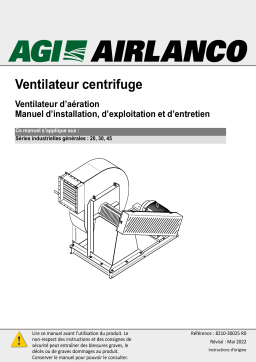 AIRLANCO General Industrial Centrifugal Fans Manuel du propriétaire