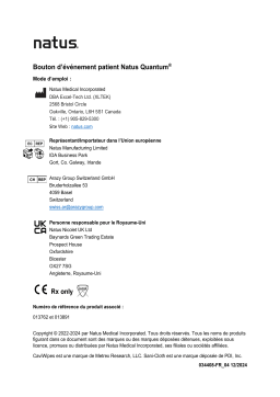 natus 034408-FR_04 - Quantum Patient Event Button Mode d'emploi