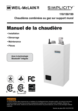 Weil-McLain Simplicity Gas Combi Boiler Manuel utilisateur
