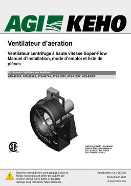 Keho Superflow Full Centrifugal Aeration Fan Manuel du propriétaire