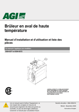 AGI High Temperature Downstream Heater Manuel du propriétaire