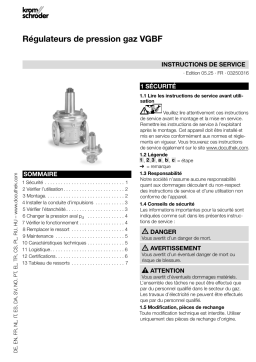 Kromschroder VGBF Mode d'emploi
