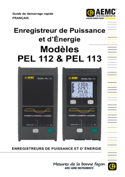 AEMC PEL 112 and PEL 113 Guide de démarrage rapide