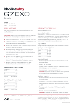 Blackline safety G7 EXO Battery Manuel du propriétaire