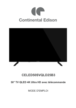 CONTINENTAL EDISON CELED50SVQLD25B3 Manuel utilisateur