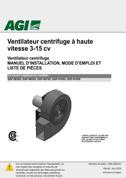 Grain Guard 3-15 HP High Speed Centrifugal Aeration Fan Manuel du propriétaire