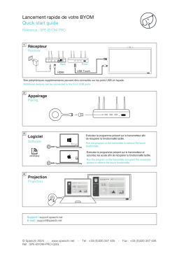 Speechi SPE-BYOM-PRO, SPE-BYOM-PRO-TX Guide de démarrage rapide