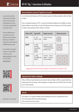 Noctua NT-H1 10g Installation manuel