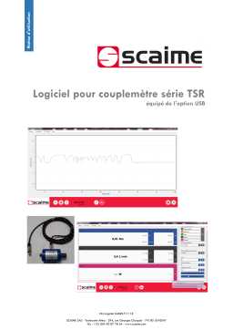 Scaime logiciel pour les couplem&egrave;tre TSR Manuel utilisateur
