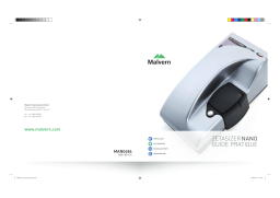 Malvern Zetasizer Nano basic Manuel du propriétaire