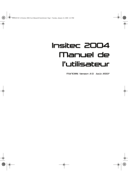 Malvern Insitec 2004 Manuel utilisateur