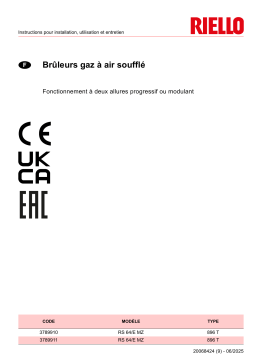 Riello RS 64/E MZ TC FS1 3/230-400/50 230/50-60 Manuel utilisateur