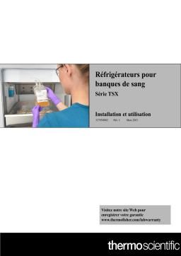 Thermo Fisher Scientific TSX BloodBank Manuel utilisateur