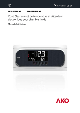 AKO AKO-16526 V2 Temperature and electronic expansion controller for cold room store Manuel utilisateur