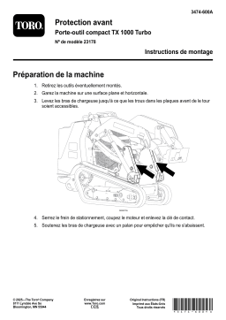 Toro Front Guard, TX 1000 Turbo Compact Tool Carrier Guide d'installation