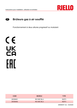 Riello RS 55/E BLU TL FS1 3/230-400/50 230/50-60 Manuel utilisateur