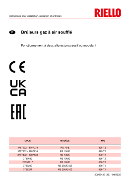 Riello RS 190/E TL FS1 3/400/50 230/50-60 Manuel utilisateur