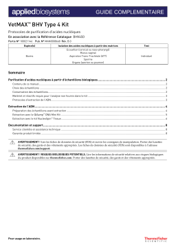 Thermo Fisher Scientific VetMAX BHV Type 4 Kit Mode d'emploi