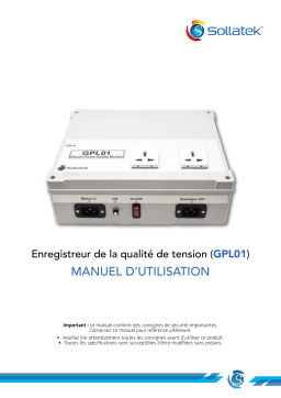 Sollatek GPL01 Manuel utilisateur
