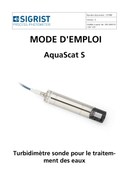 SIGRIST AquaScat S Manuel utilisateur