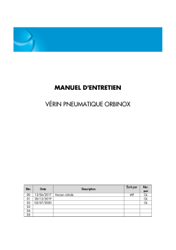 Orbinox Vérin_Pneumatique Manuel du propriétaire