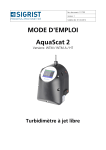 SIGRIST AquaScat 2 HT Manuel utilisateur