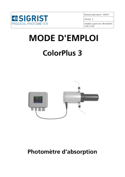 SIGRIST ColorPlus 3 Nitrat Manuel utilisateur