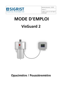 SIGRIST VisGuard 2 Extractive Manuel utilisateur