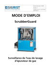 SIGRIST ScrubberGuard Manuel utilisateur
