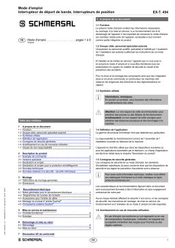schmersal EX-T. 454-22Z-H-DN Mode d'emploi