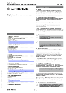 schmersal BDF200-ST1-AS-NH-SWS20S1-LTWH-LTBU Mode d'emploi