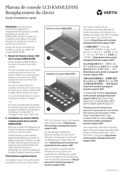 Vertiv 18.5” LCD Console Tray Keyboard Manuel utilisateur
