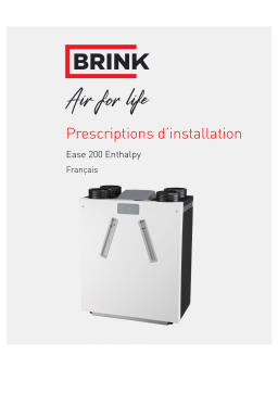 Brink Ease 200 Enthalpy Guide d'installation