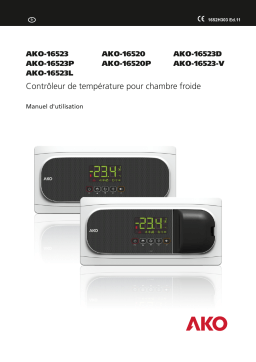AKO AKO-16523 / 16520 / 16523P /16520P / 16523D Temperature controller for cold room store Manuel utilisateur