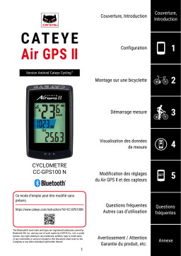 Cateye AirGPSⅡ [CC-GPS100N] Manuel utilisateur