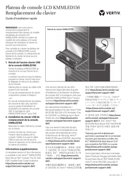 Vertiv 15.6” LCD Console Tray Keyboard Manuel utilisateur