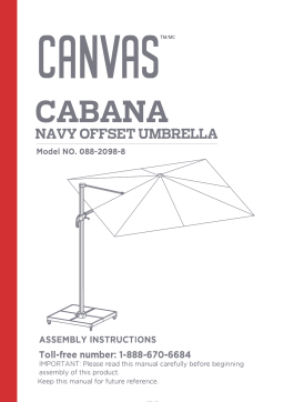 Canvas Bahama Aluminium Outdoor/Patio Offset/Cantilever Umbrella Manuel du propriétaire