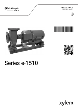 Bell & Gossett Series e-1510 Centrifugal Pumps (P2001408G) Manuel du propriétaire